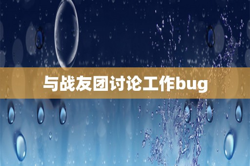 与战友团讨论工作bug