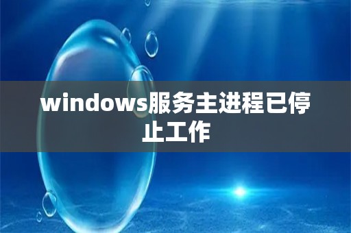 windows服务主进程已停止工作