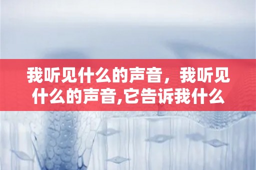 我听见什么的声音，我听见什么的声音,它告诉我什么