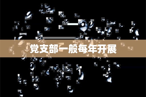 党支部一般每年开展