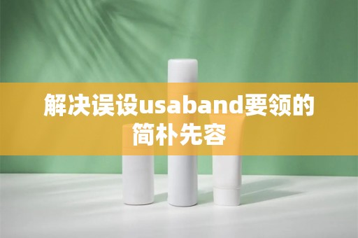 解决误设usaband要领的简朴先容
