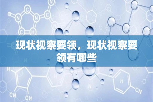 现状视察要领，现状视察要领有哪些